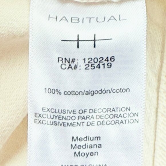 NWT Habitual Women's Short Sleeve Cotton Button-Up Ecru Crop Shirt Jacket Size M - Picture 7 of 10